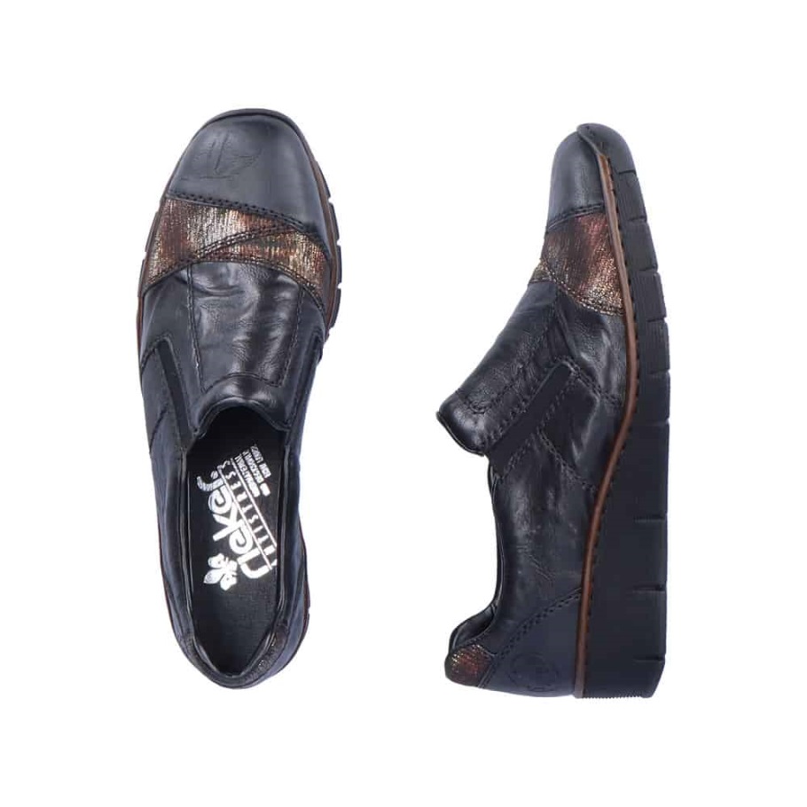 Rieker |53768-00 Fekete